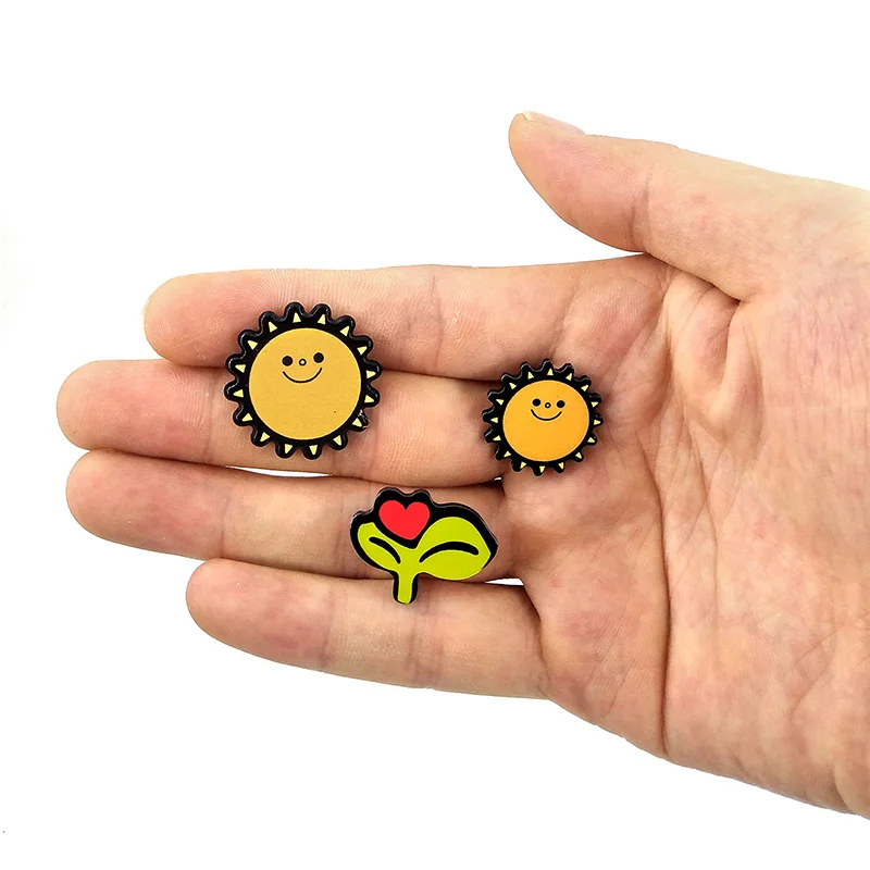 3 шт. солнце цветок Прекрасный магниты на холодильник мультфильм завод Белая