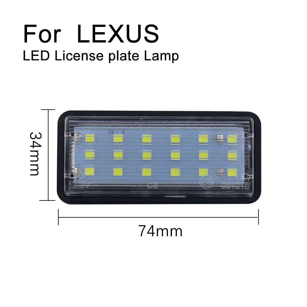 2X светодиодный номерной знак лампа Canbus 12 В для Lexus LX470 LX570 GX470 Toyota j100 Land cruiser j120 j200 reiz