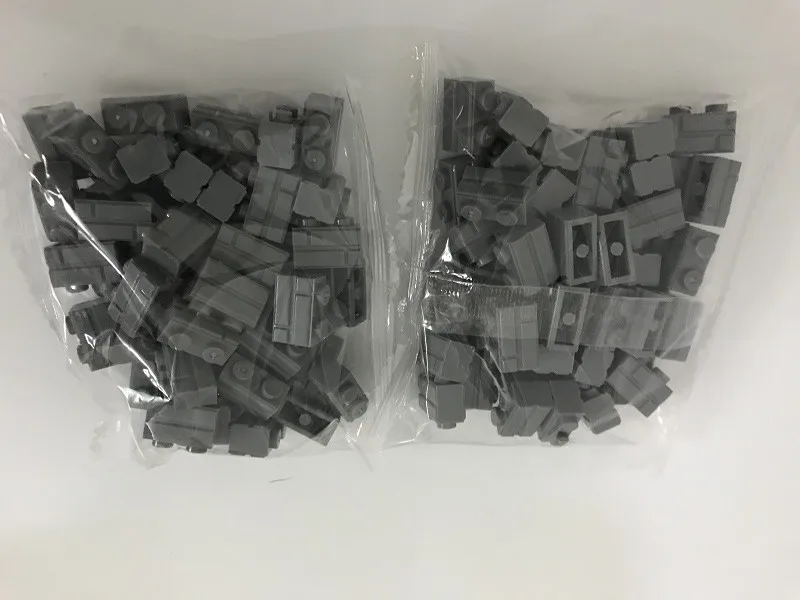 MOC DIY строительные блоки кирпичные базовые детали 1x2 городской дом темно серый 50