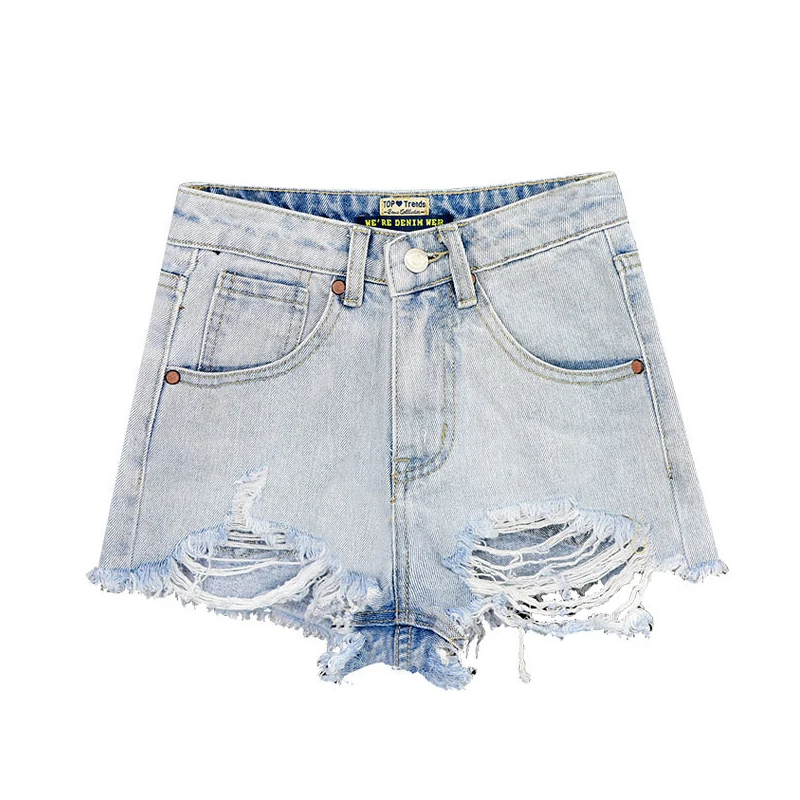 2019 узкие джинсовые шорты с завышенной талией женские модные прямые в стиле High Street