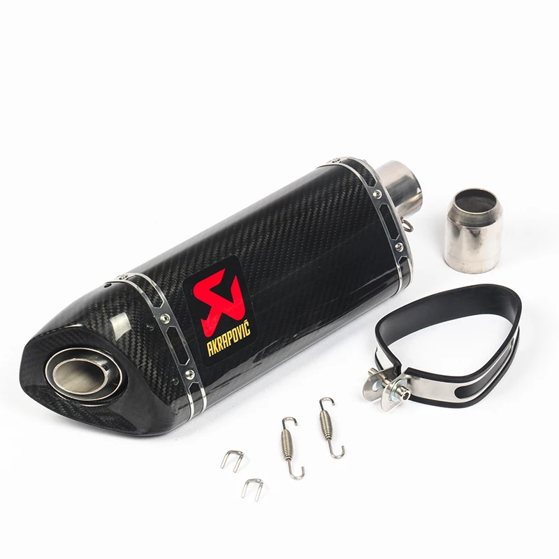 Akrapovic Exhaust Motorcycle Universal Muffler Pipe Carbon Fiber Stainless Steel escapamento de moto For Yamaha R15 CRF 230 FZ1