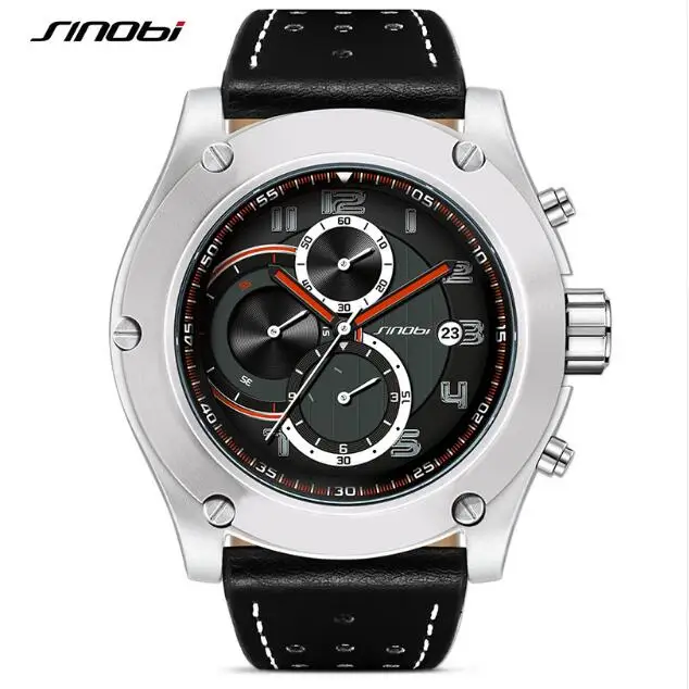 Часы SINOBI Мужские спортивные водонепроницаемые с хронографом | Наручные часы