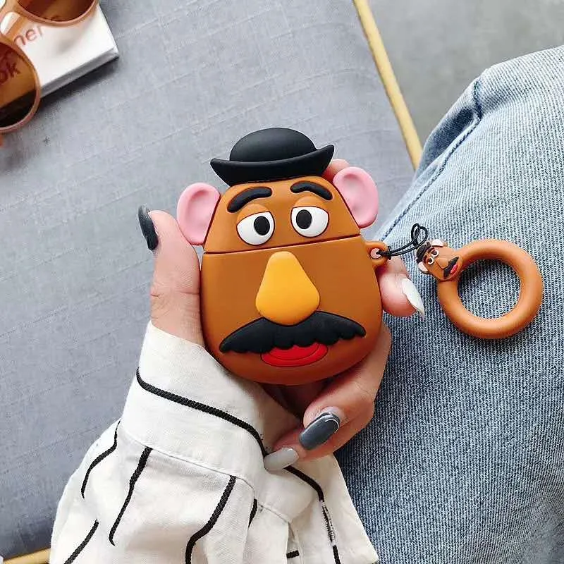 Mr Potato Head 3D История игрушек кружки мистер и миссис Картофельная Голова милый мультфильм силиконовый чехол для наушников для Apple Airpods 1 2 Защитная крышка для наушников Аксессуары - Цвет: Mr Potato Head