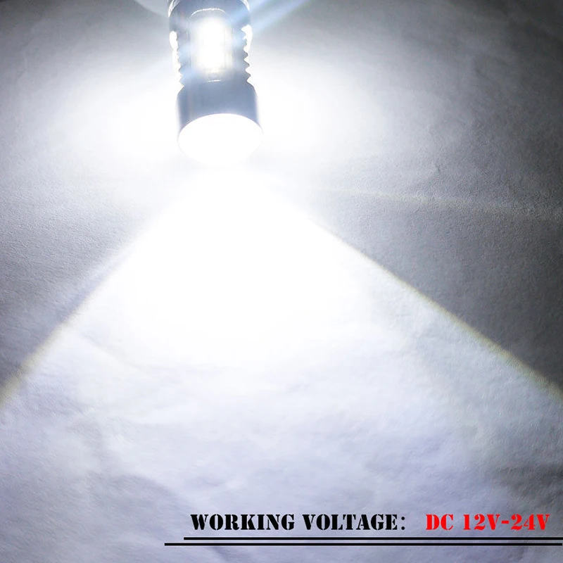 2шт 12*57 мм DC 12 V 24 50 W 6000 K 500LM сверхмощный алюминиевый 881 светодиодный Белый туман