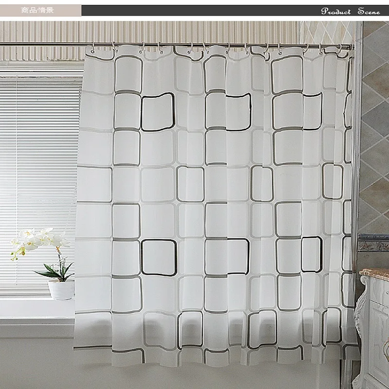 1 шт. занавески для душа ванной водонепроницаемая занавеска клетчатый узор