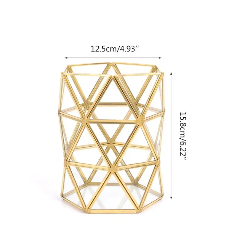 

Joint Triangle Pen Holder Makeup Brushes Vase Storage Box Home Office Desk Organizer Tool