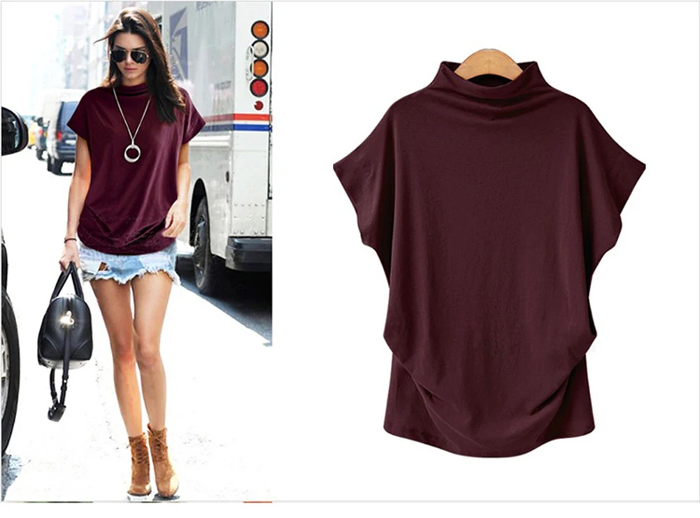 

2018 Summer New Style Fashion Casual Women Blouse Short Sleeve Ladies Casual Loose O Neck Tops Size 6-18