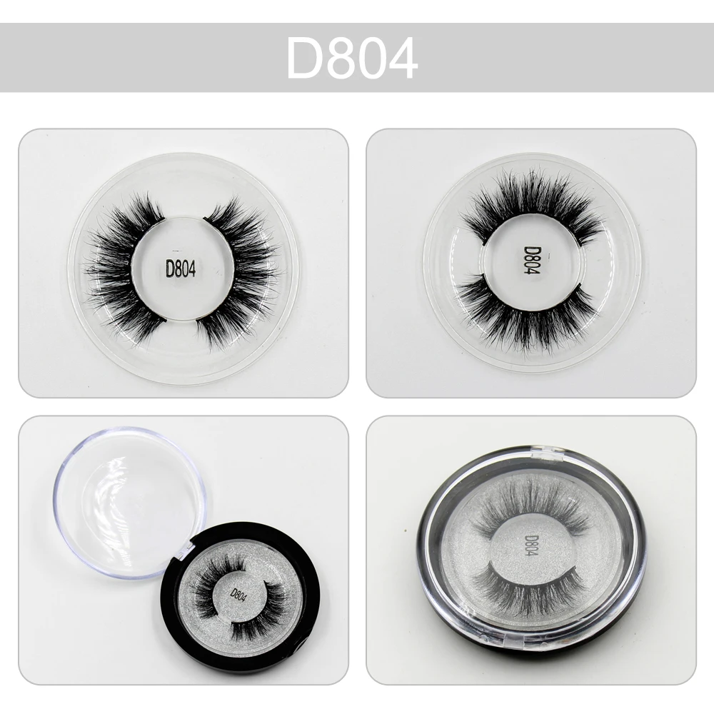 

1 Pair 3D Cross Thick False Eye Lashes Extension Makeup Super Natural Long Fake Eyelashes New 3D Mink eyelashes D804