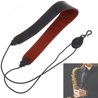 genuine leather adjustable saxophone clarinet neck strap single shoulder strap for saxophone clarinet