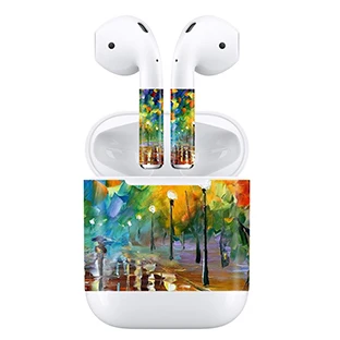 A001 GOOYIYO-Flora наклейка для Apple AirPods 2 Наушники с беспроводной зарядной коробкой Кожа DIY персональная виниловая наклейка наушники наклейка - Цвет: A001
