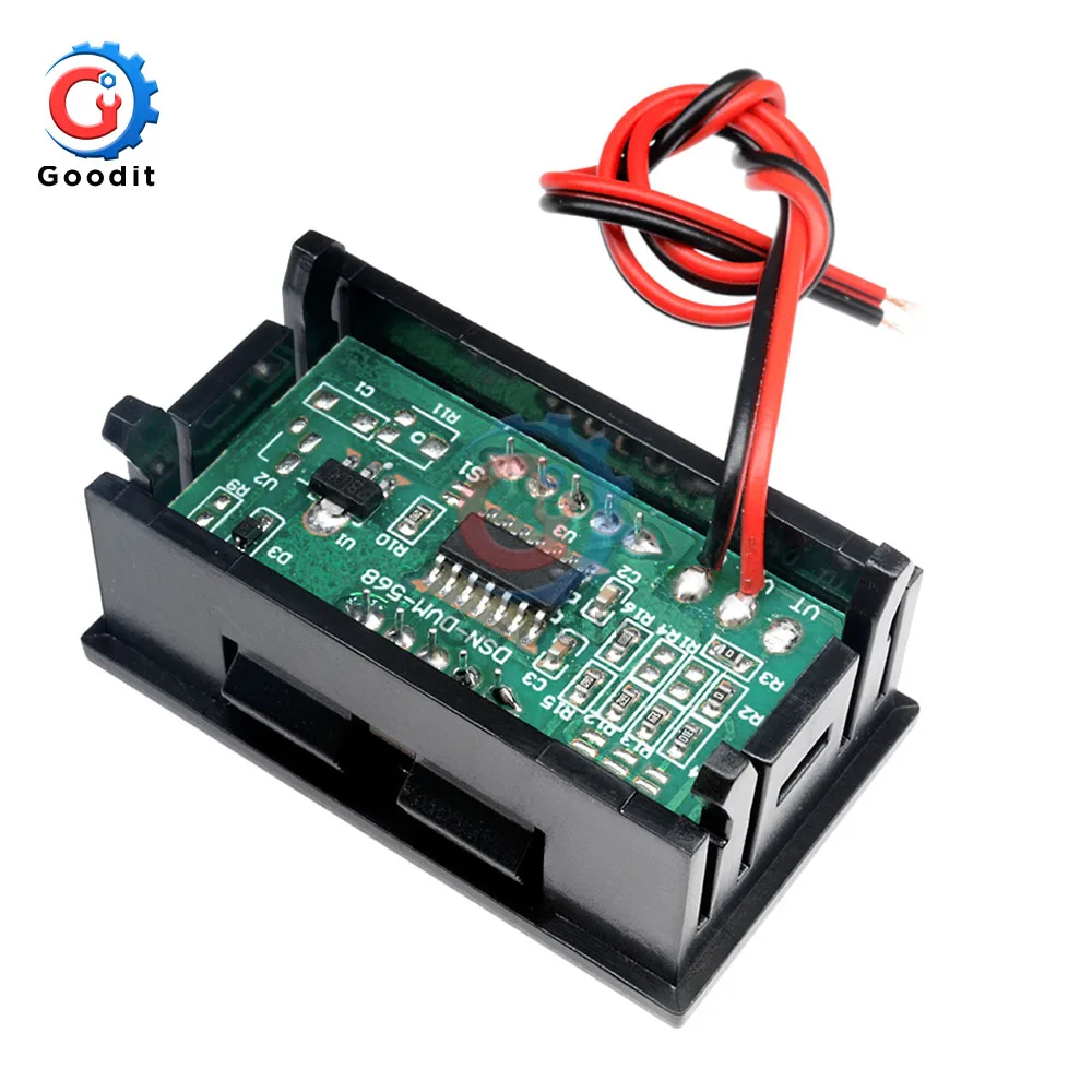 DC 4,5 V-30 V Мини цифровой вольтметр Амперметр Панель Amp Вольт Напряжение ток метр тестер 0,5" синий и красный цвета двойной СВЕТОДИОДНЫЙ Дисплей