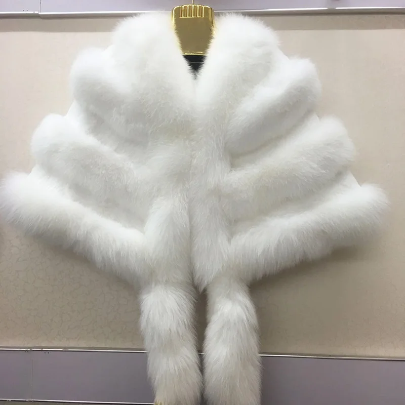 Шали и шарфы из натурального меха новинка 2018 роскошная Пашмина для женщин пончо с