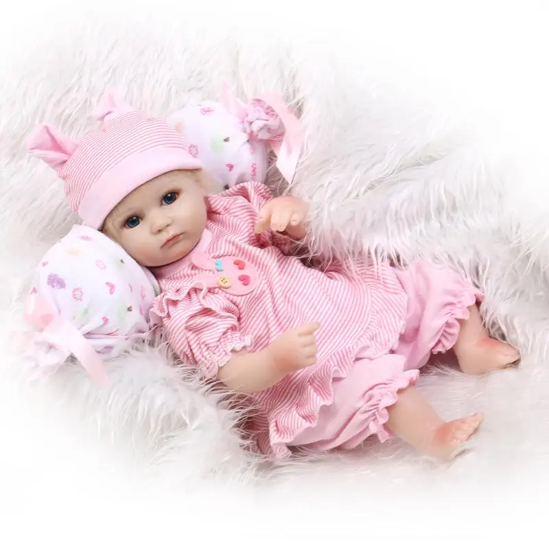 

15 Inch 43cm Reborn Dolls Lifelike Silicone Newborn Baby Dolls Educational Toys Children's Gift Lifelike Baby Doll with Clothes