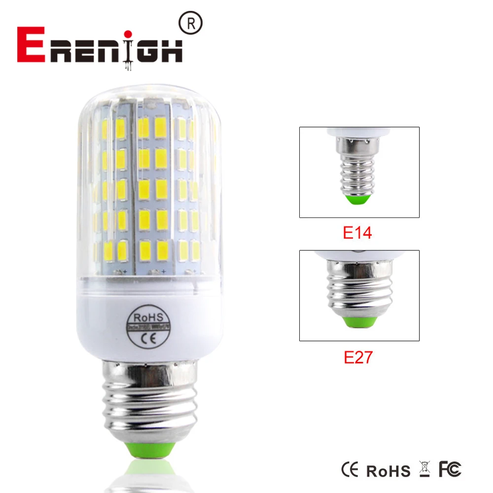 Светодиодный лампа AC 220 V 230 V E14 E27 лампочек SMD 5730 24 30 42 64 80 89 108 136 светодиодный s ампулы Bombillas Освещение для дома
