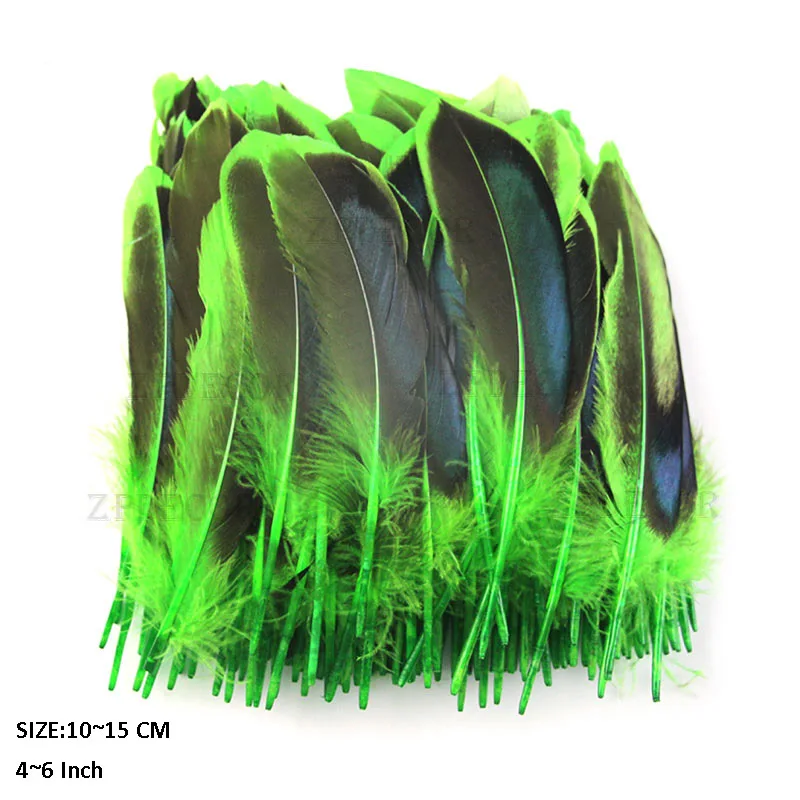 Натуральный высококачественный дикий утиные перья 4 6/ на стопу длиной от 10 до 15 см