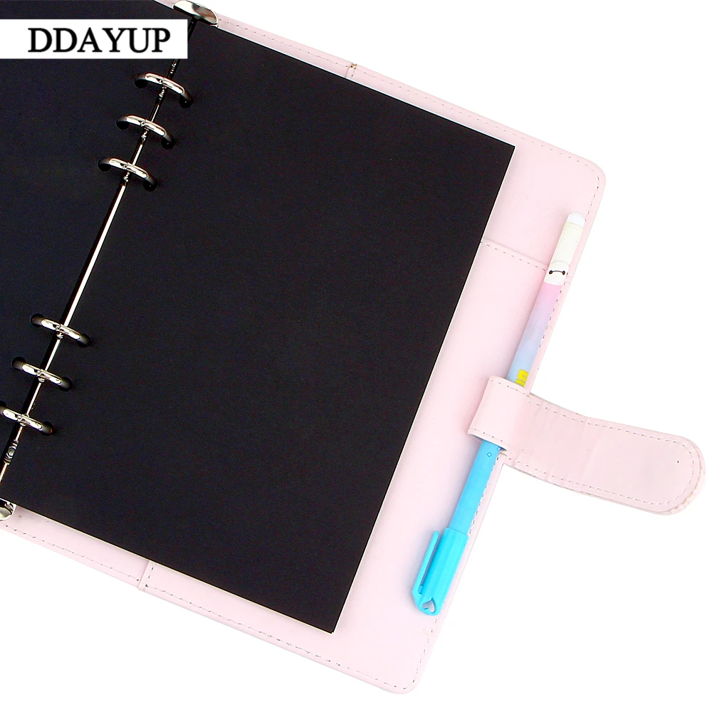 DIY Фотоальбом скрапбук бумажные поделки 6 отверстий черная карта ручной работы спиральный переплет планировщик внутренняя страница канцелярские принадлежности