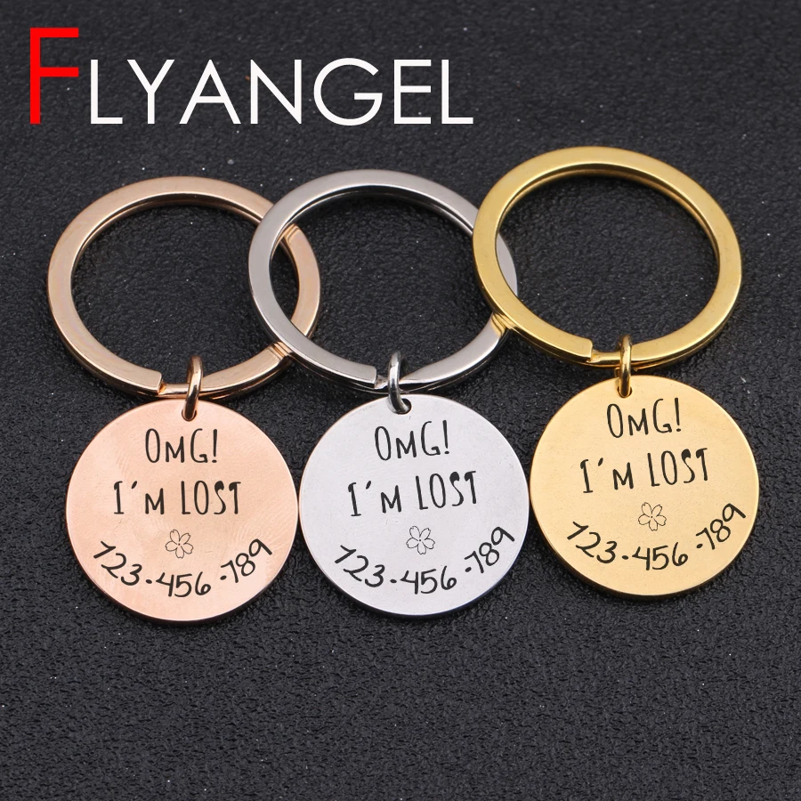 New Design Customized Phone Number Pets Anti-lost Keyring Pet ID Tag Dog Collar Key Chains High Quality Keys Holder Jewelry | Украшения и