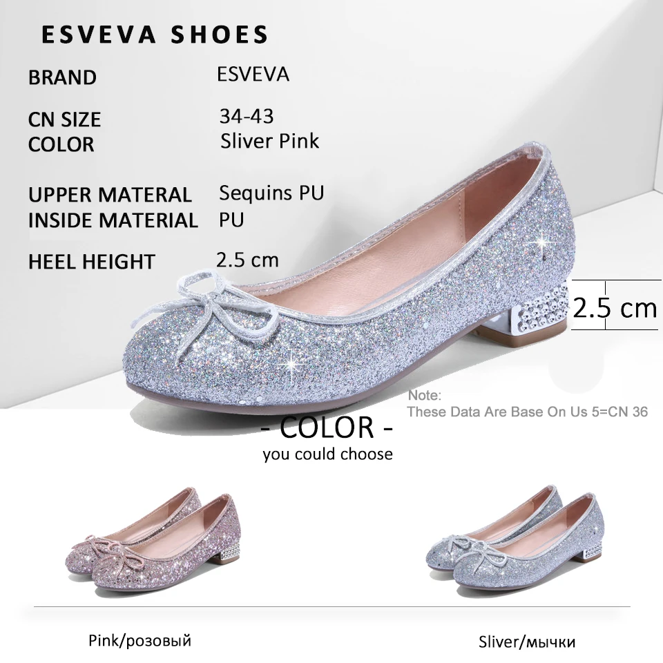 Женские туфли-лодочки ESVEVA Осенние сандалии из искусственной кожи на низком