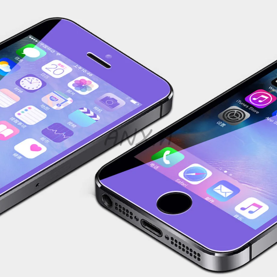 2 шт./лот закаленное стекло для Apple iPhone 5S 5 SE 5C защита экрана 9H анти Blu-Ray стекло для iPhone 5 Se защитная пленка, стекло