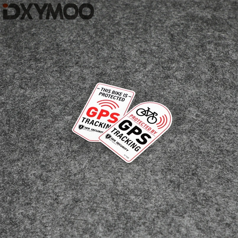 Наклейка на мотоцикл защищенный GPS-трекером предупреждающий для автомобильного