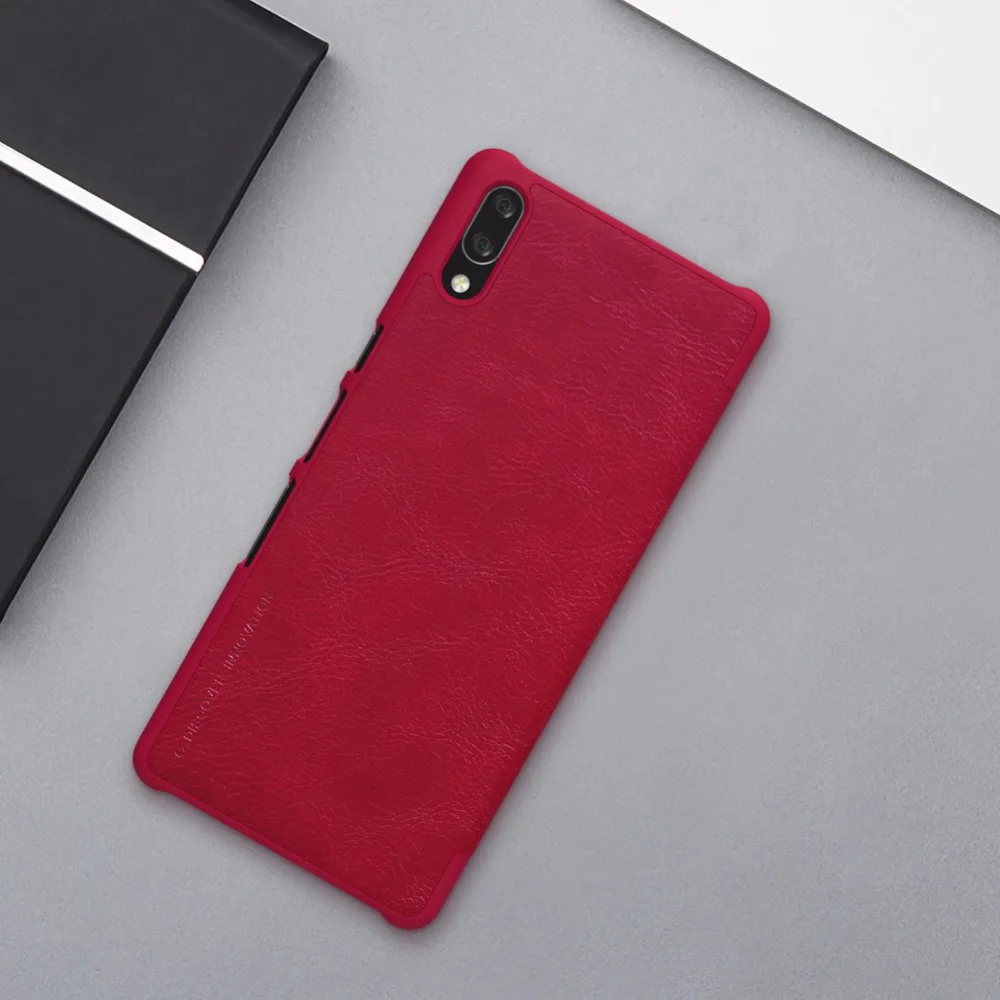 Кожаный чехол для sony L3, чехол для Xperia L3, Nillkin QIN, защитный флип-чехол, чехол-бумажник для sony Xperia L3