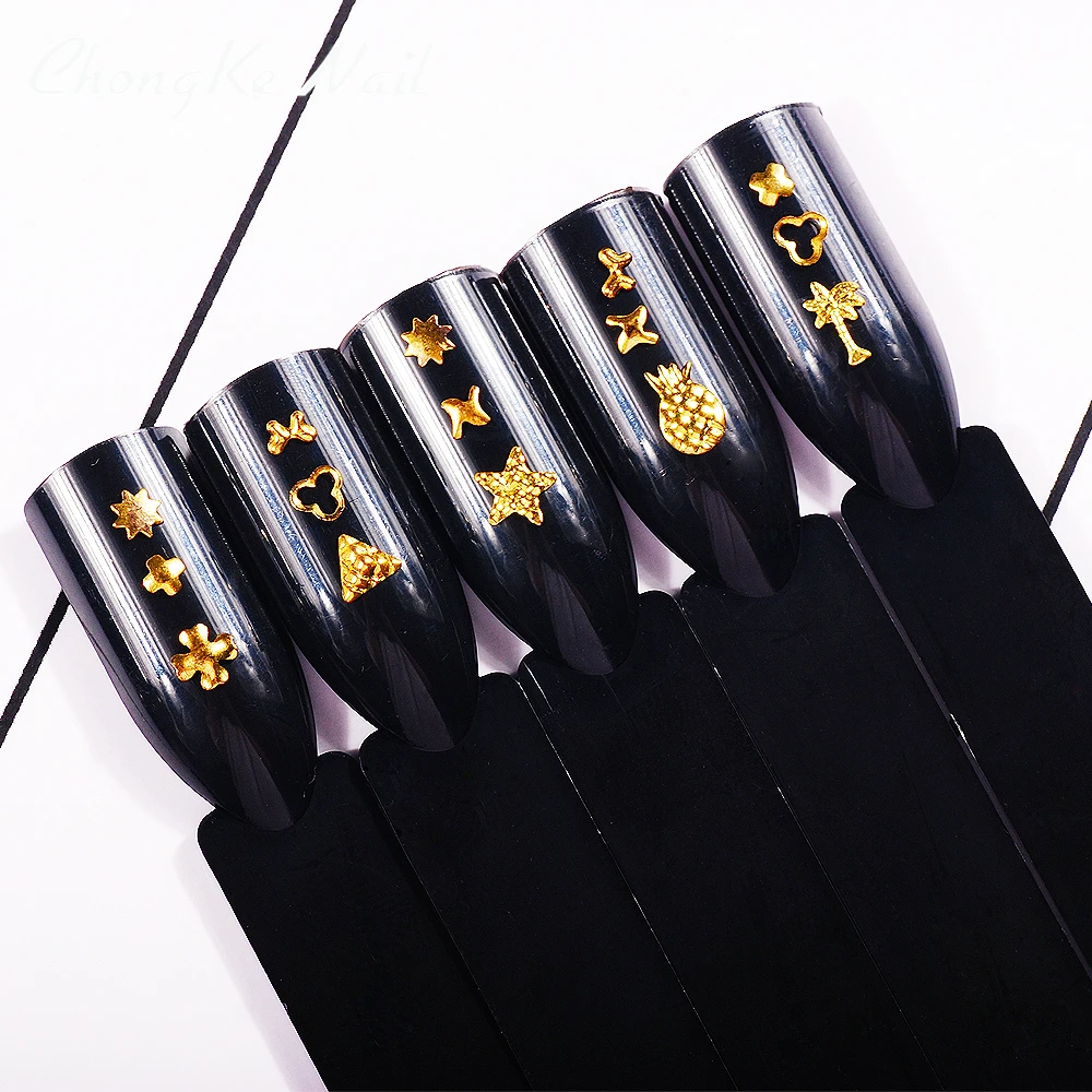 Ультратонкий зеркальный металлический кусок 500 шт. золотые заклепки фрукты