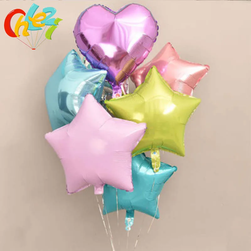 12 штук 18 дюймов Звездные воздушные фольгированные шары Baby Shower баллоны с гелием