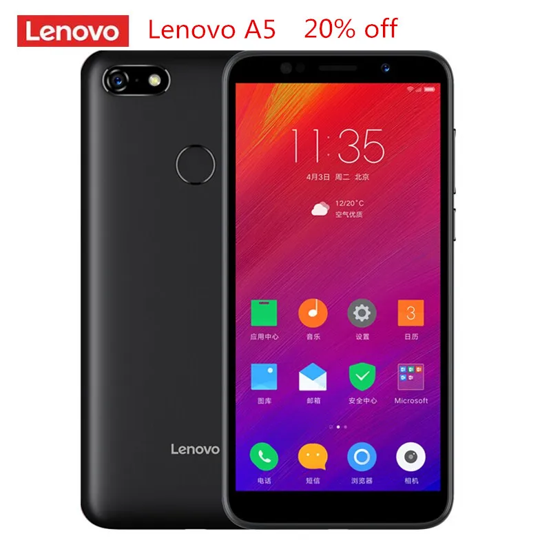 Смартфон lenovo A5 4G 5 45 дюймов HD Full MTK6739 четырехъядерный Android 8 1 OS 13.0MP 3 ГБ ram и 16 Гб rom 3920
