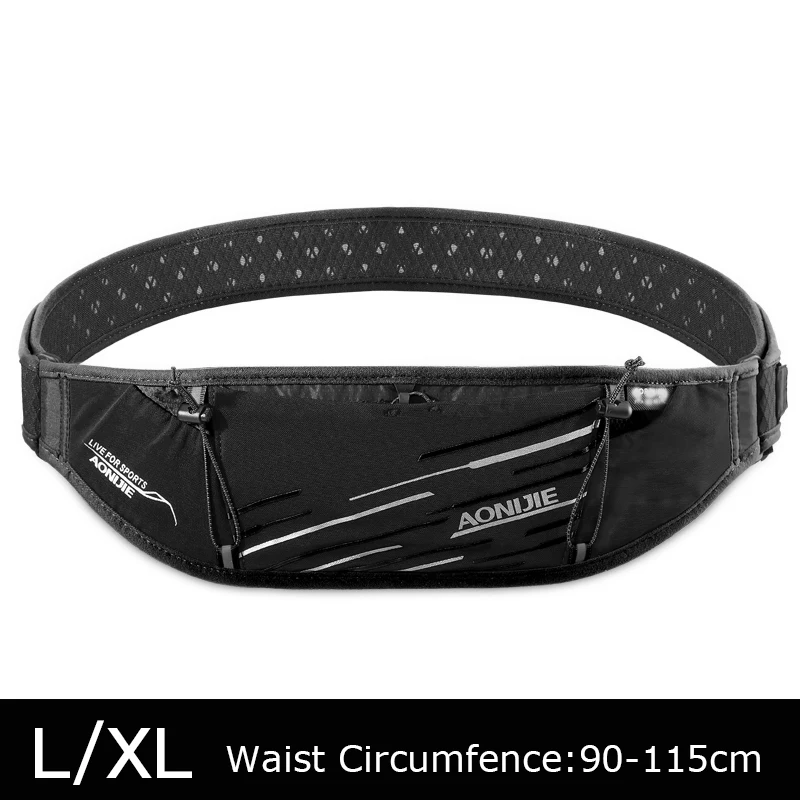 LXL Full Black AONIJIE W952 Тонкий чехол на пояс Фанни гидратации пакет держатель для бутылки с водой для дорожная сумка для телефона, Marathon, тренировок в спортивном зале Фитнес - Цвет: LXL Full Black