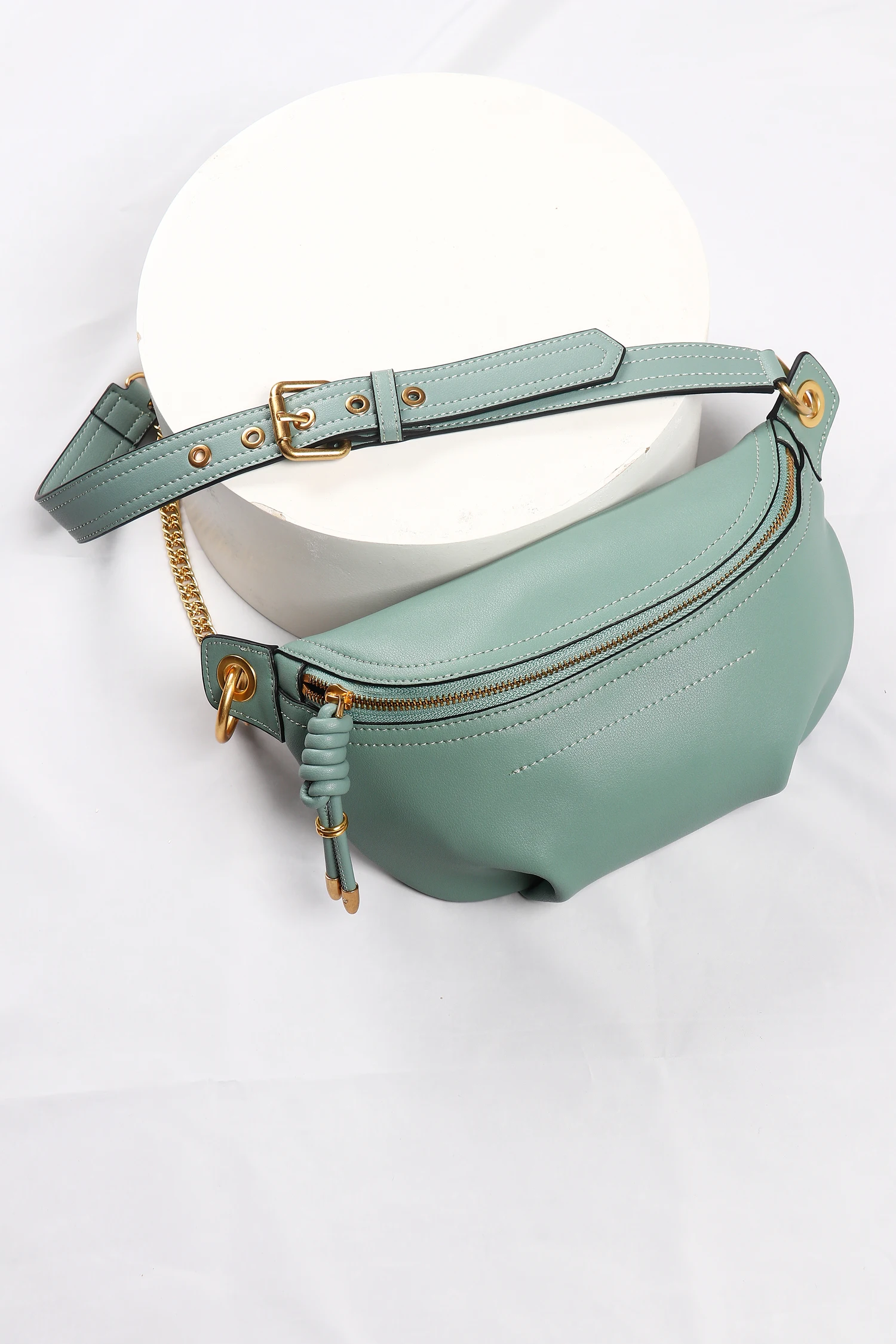 BRIGGS Waist Packs Genuine Leather Crossbody Bags For Women Chest Bag Luxury Handbags Women Bags Designer Ladies Purse