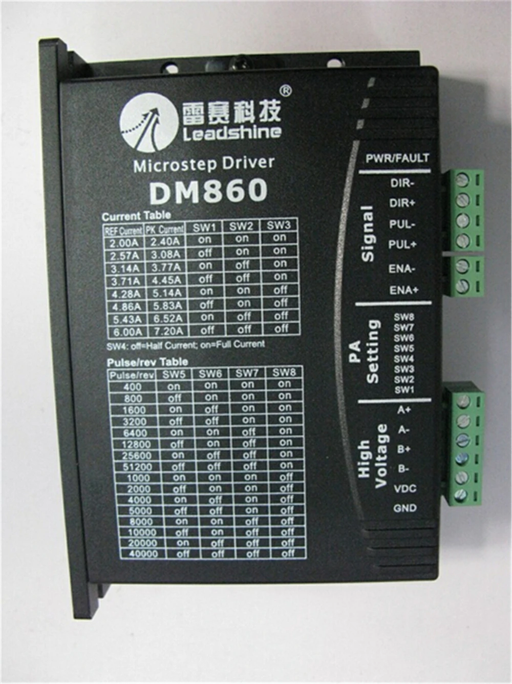 DM860 Leadshine 2 фазный DSP microstep Драйвер шагового двигателя 4 ~ 7.2A 24 60VDC одинаковая 57 мм NEMA23