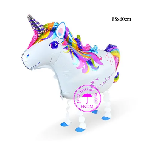 star unicorn Собака корова свинья лягушка утка кошка воздушные шарики в форме шагающего животного День Рождения украшения поставки в виде животных-героев мультфильмов домашних животных шагающего шары - Цвет: star unicorn