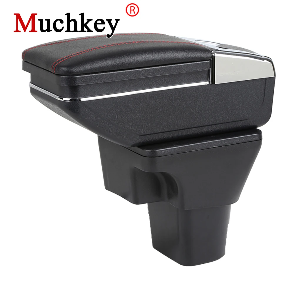

For Hyundai Accent Armrest Box Car Center Storage Box With Cup Holder Ashtray Stowing Tidying Arm Rest Rotatable Car-styling