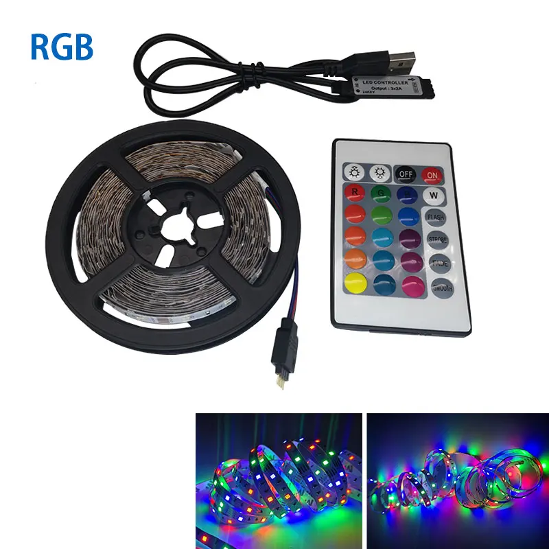 DC 5В/6В USB светодиодный полосы ТВ 50 см 1 м 2 3 4 5 SMD 3528 гибкий светильник лампы фон ing