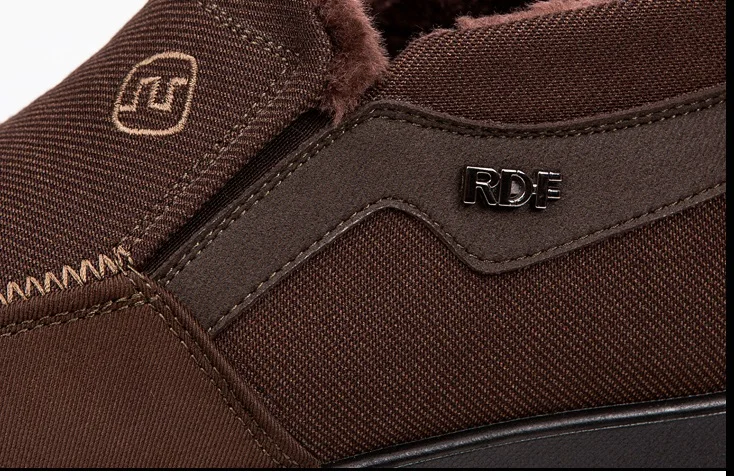 Мужские лоферы Черная обувь на широкую ногу из хлопчатобумажной ткани зимние