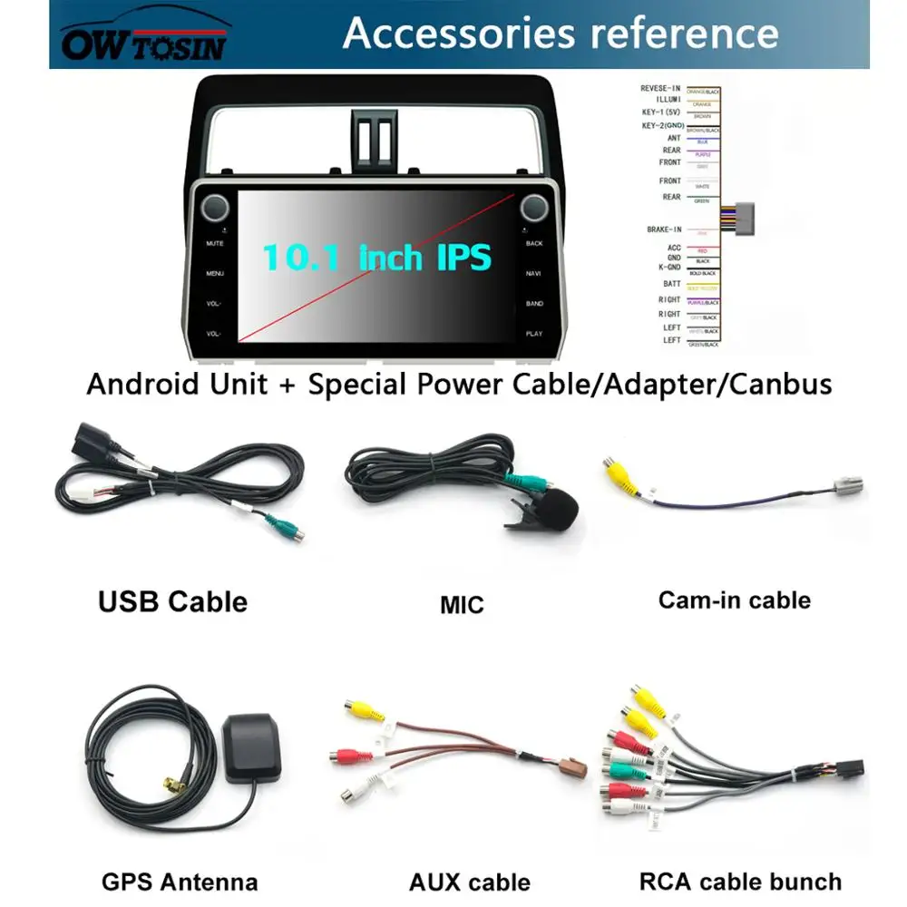 10," ips Android 9,0 8 ядерный 4G+ 64G Автомобильный мультимедийный плеер для Toyota Land Cruiser Prado gps Радио DSP CarPlay Parrot BT