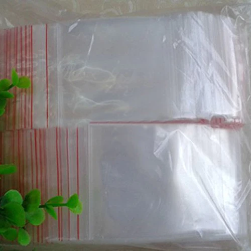 200 шт мешки для хранения прозрачные пластиковые на молнии упаковывая мешок