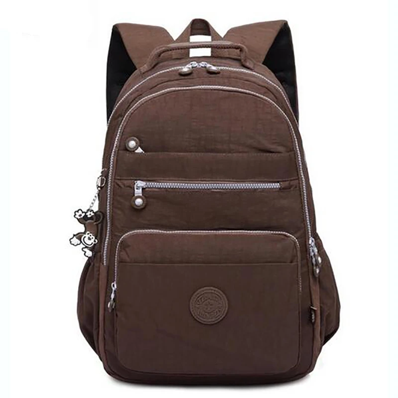 Coffee TEGAOTE школьный женский рюкзак, Mochila женские рюкзаки Водонепроницаемая нейлоновая сумка Повседневная дорожная сумка для ноутбука рюкзак для девочки-подростка - Цвет: Coffee