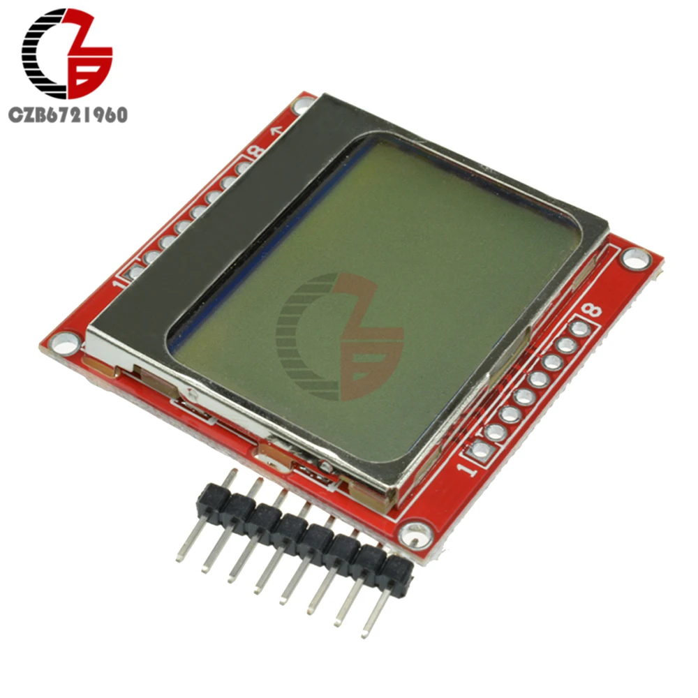 84x48 ЖК-дисплей белого и синего цвета с подсветкой модуль адаптера PCB для Arduino Nokia 5110