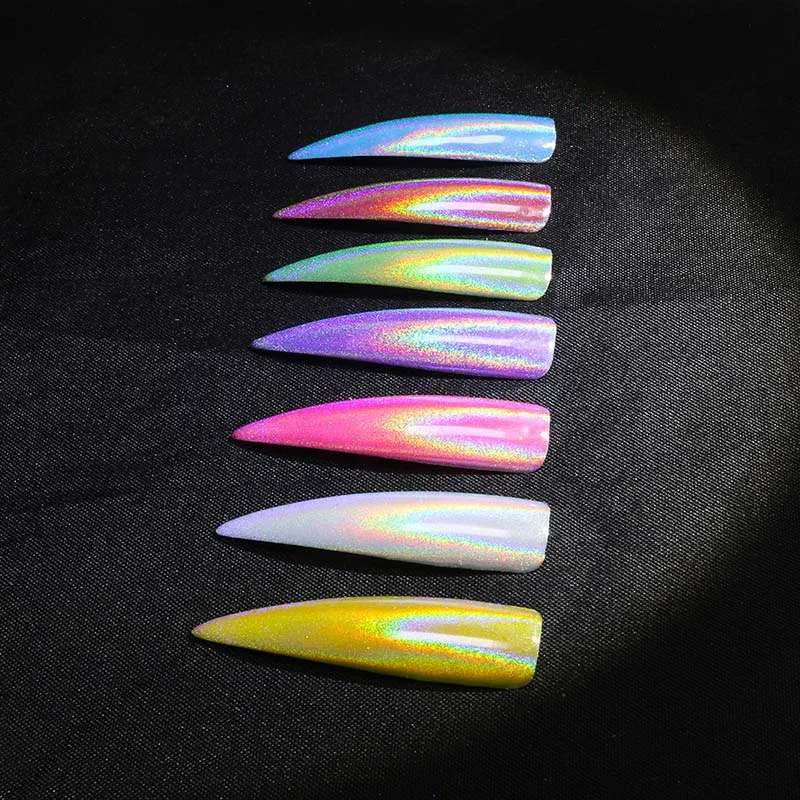 1 коробка для ногтей голографический порошок с зеркальным эффектом