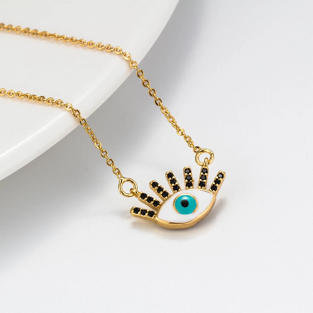 Ожерелье с подвеской MEIBEADS винтажное ожерелье в виде мелкого глаза Женское |