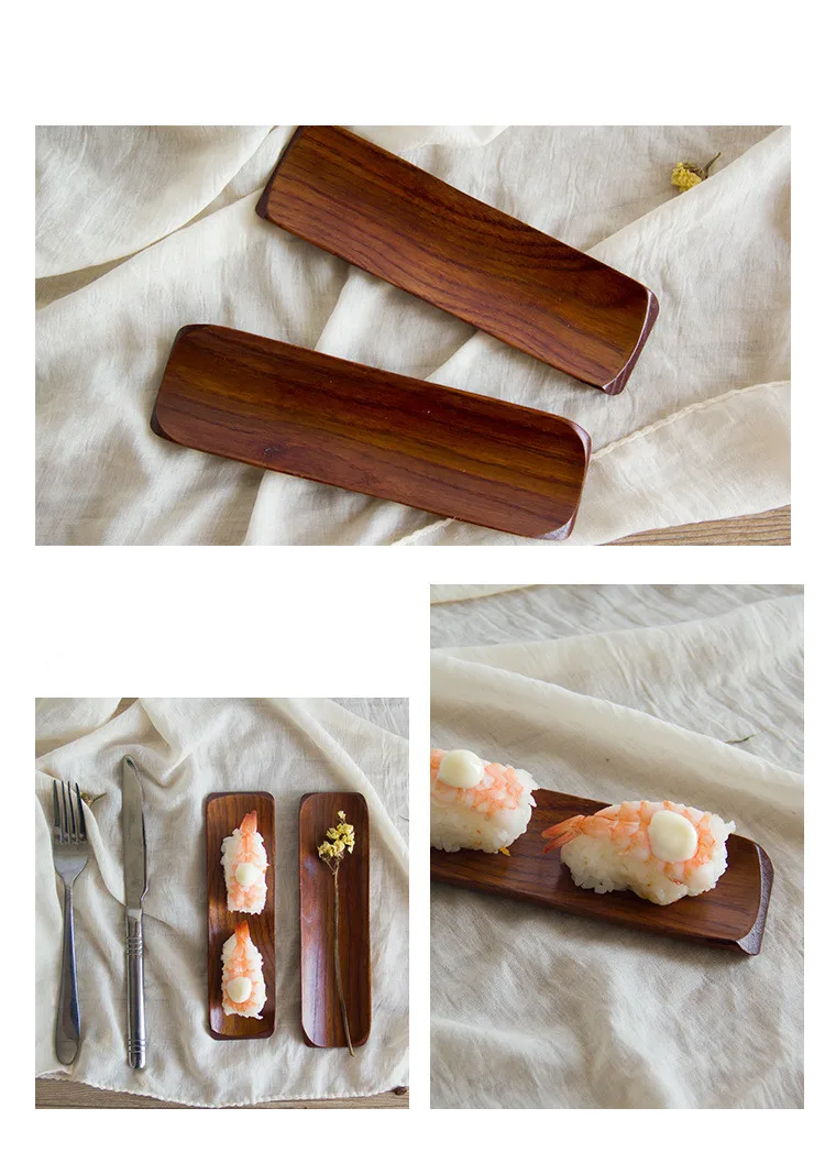 Новый деревянный поднос для суши пельменей 1 шт. прямоугольная тарелка салатные