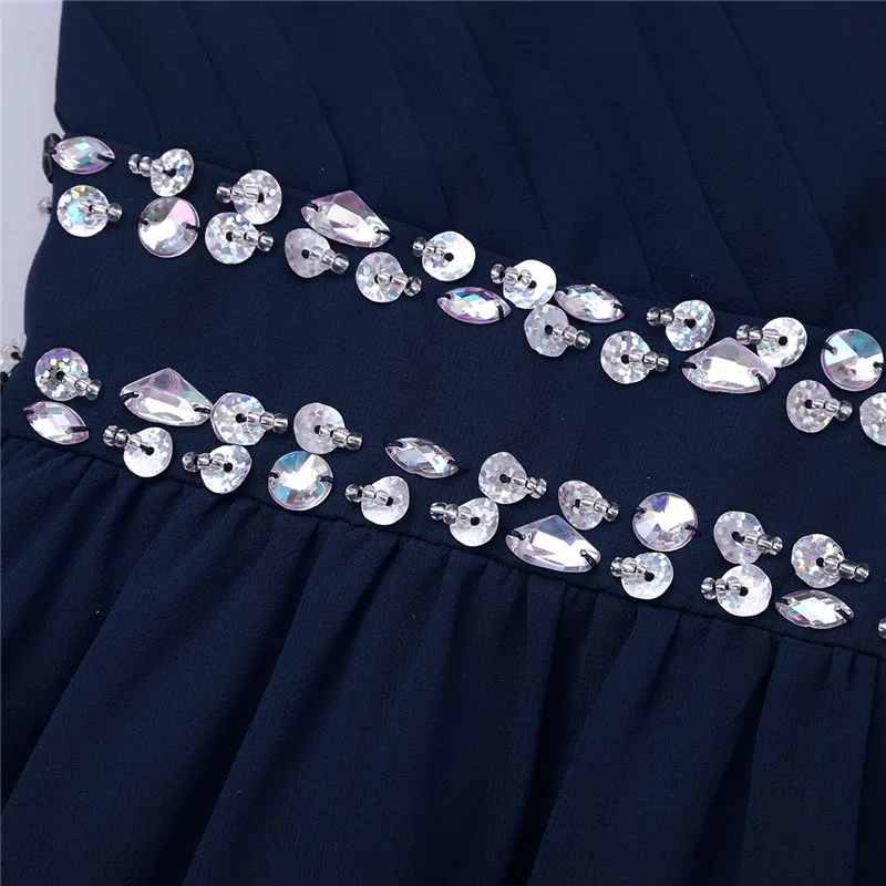 

Kids Girls Shiny Sequins Rhinestones Chiffon Dress Birthday Party Dress Wide Shoulder Straps V Neck for Wedding Formal Occasion