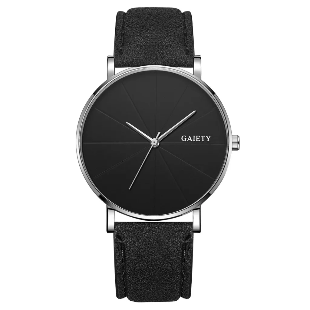 K New Watches Men Fashion Casual Unobtrusive Simple Single Business Leather Band Watch Quartz Relogio Luxury Wristwatches - Цвет: K