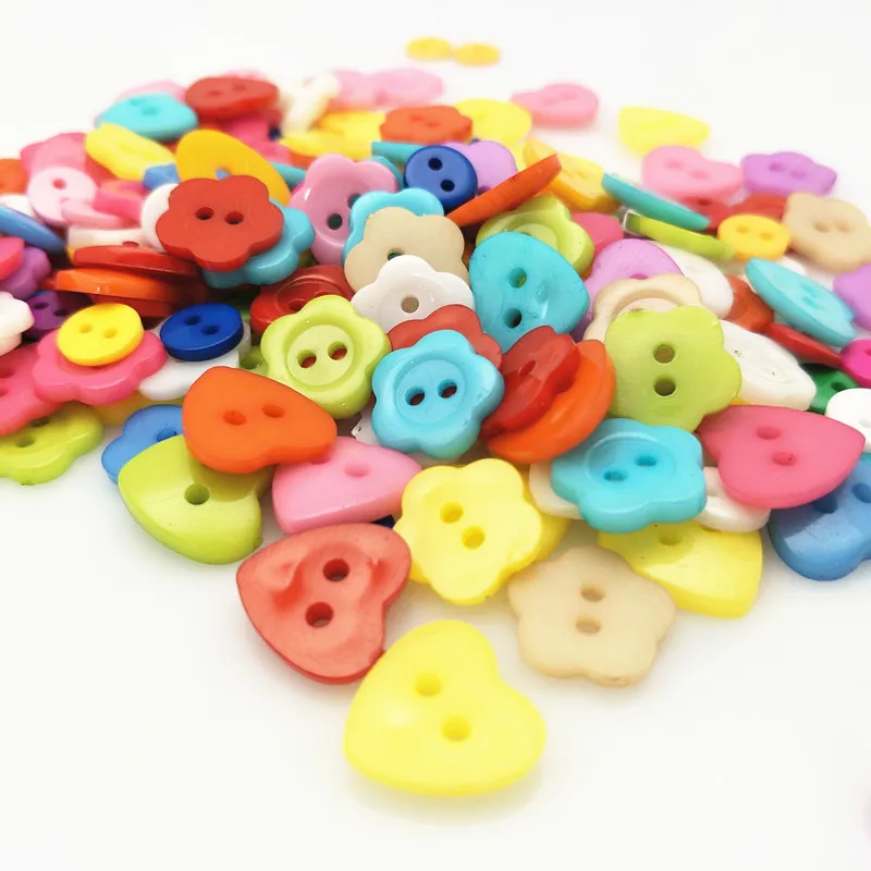 100 шт. круглые пуговицы для одежды из смолы с 2 отверстиями шитья скрапбукинга