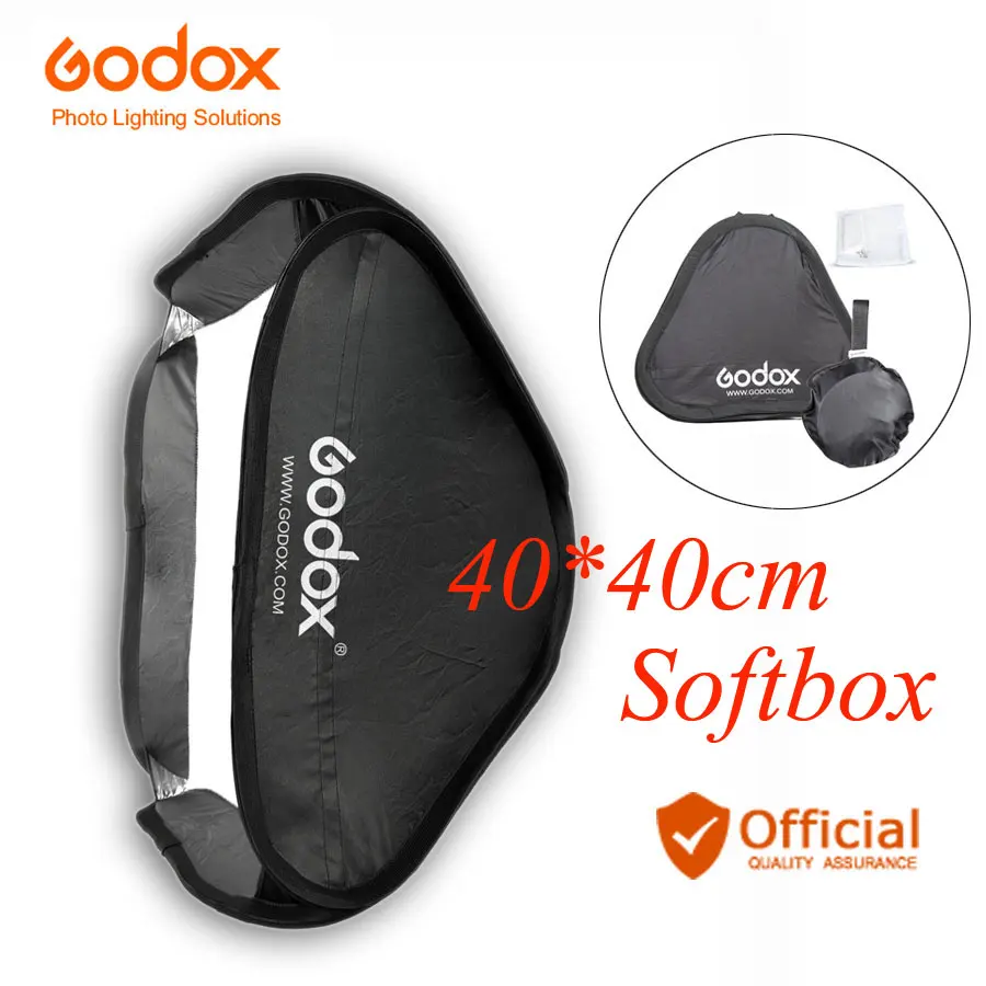 Софтбокс Godox 40*40 см/15 дюймов * 15 диффузор отражатель для вспышки Speedlite светильник
