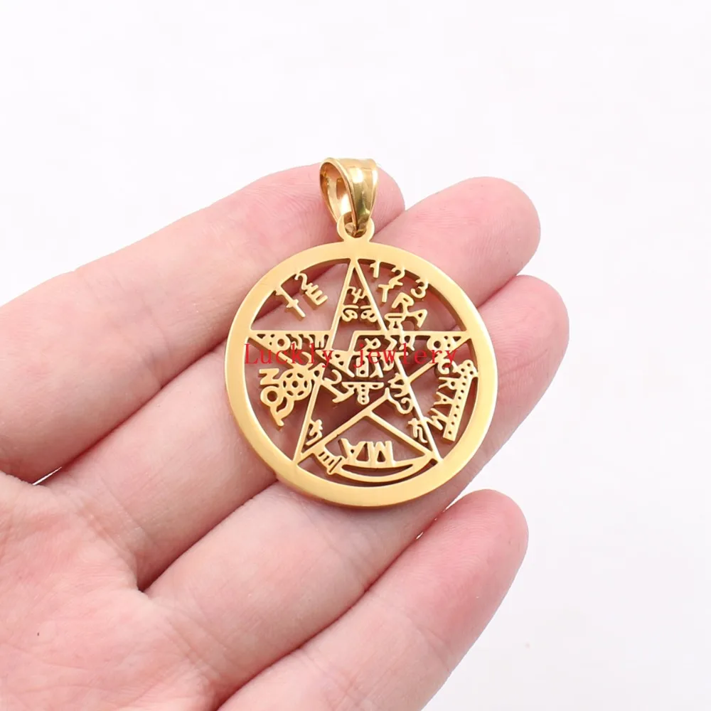 Золотая нержавеющая сталь большие религиозные звезды геометрической формы