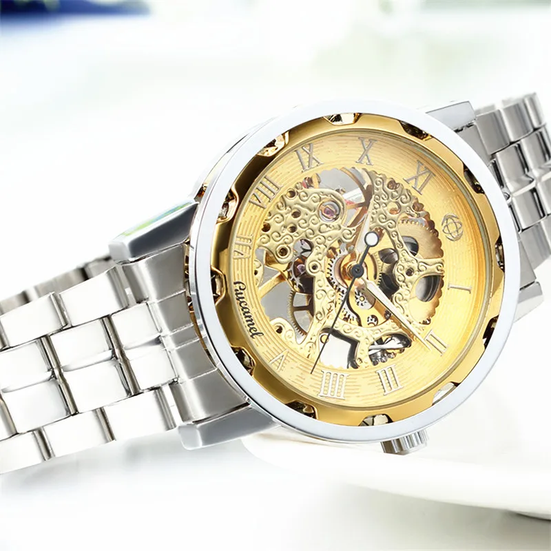 Часы наручные Lancardo Мужские механические брендовые Роскошные деловые синие