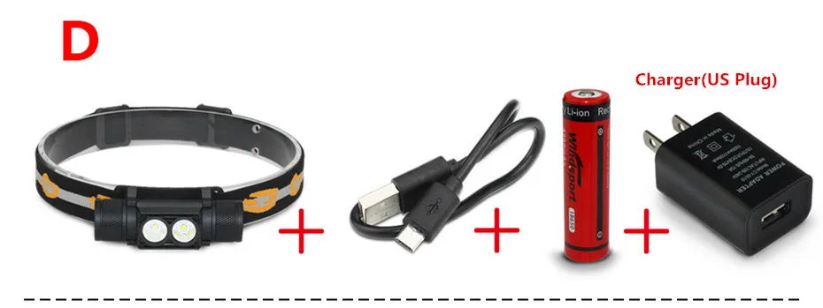Налобный светильник 10 Вт usb зарядка налобный фонарь Водонепроницаемый налобный фонарь светодиодный налобный светильник для бега фонарь на лоб