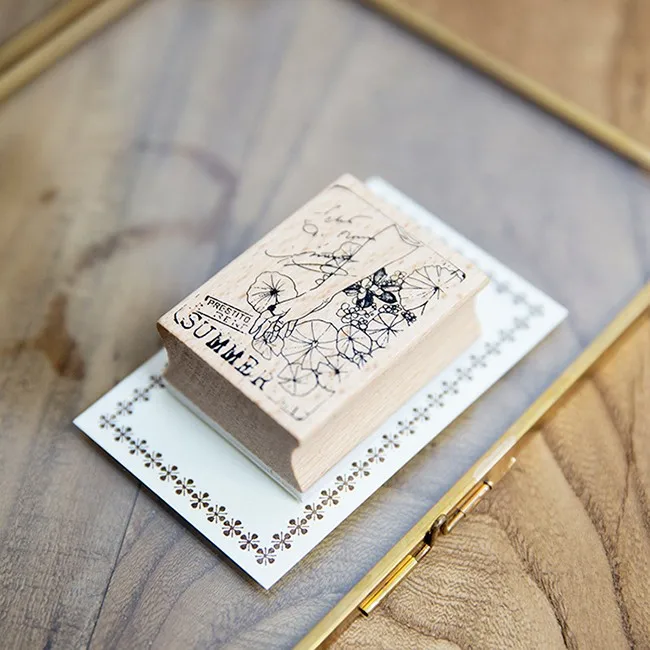Эстетическое движение Деревянный штамп DIY деревянные и резиновые штампы для скрапбукинга канцелярские открытки ручной работы diy штамп фотоальбом ремесло gif - Цвет: 06